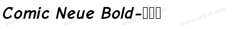 Comic Neue Bold字体转换